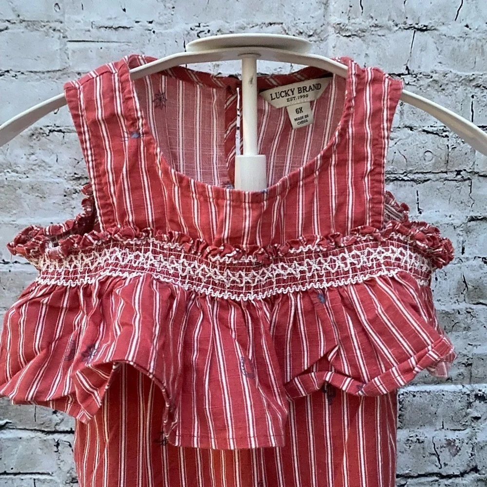 Girls 6x Lucky brand Cold shoulder dress